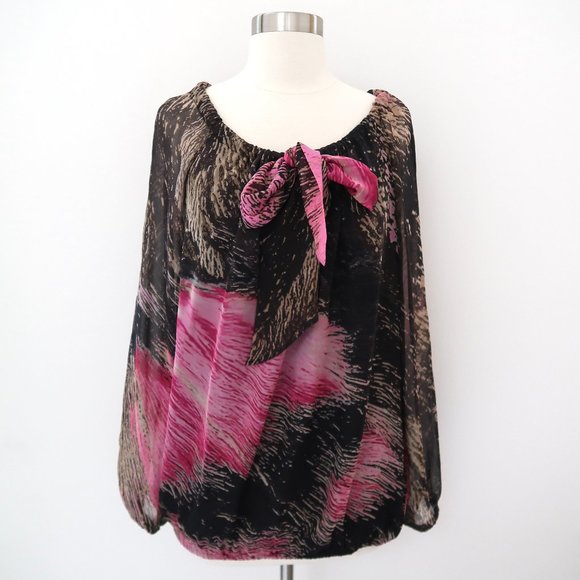 DIANE VON FURSTENBERG Pacifica Chiffon silk blouse DVF - Picture 1 of 6